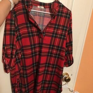 Plaid tunic